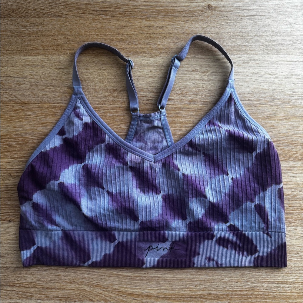 PINK Victoria's Secret Sports Bra Purple Tie-Dye